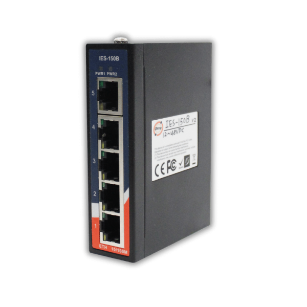 Oring IES-150B
5FE Unmanaged Ethernet Switch, Mini type Unmanaged Switches