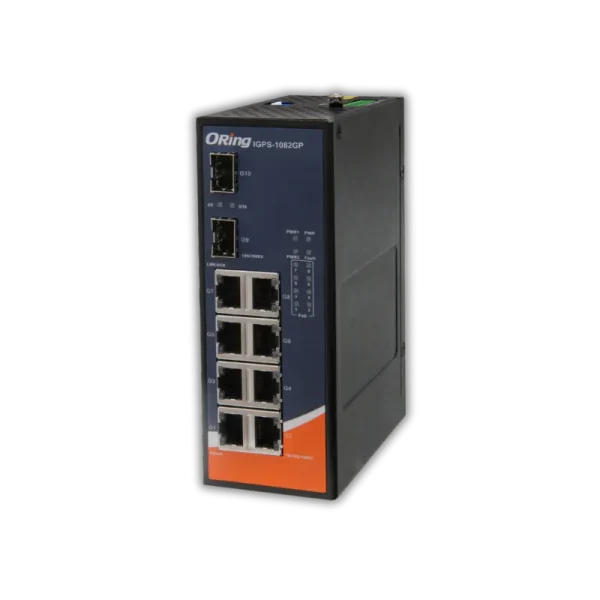 Oring IGPS-1082GP
8GE PoE + 2G SFP Unmanaged Ethernet Switch, IEEE 802.3af/at Unmanaged Switches