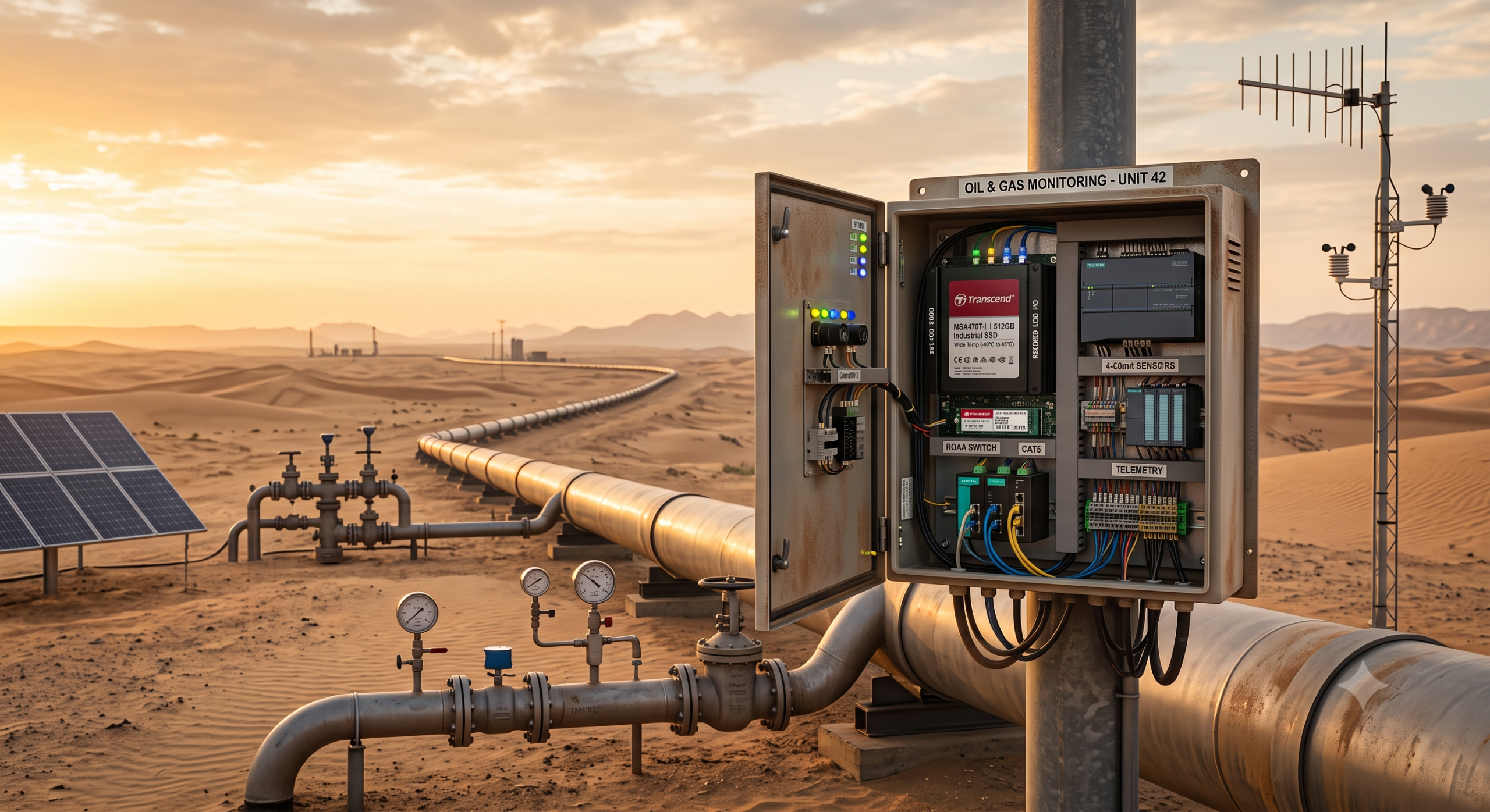Transcend wide-temperature storage for oil and gas data logging