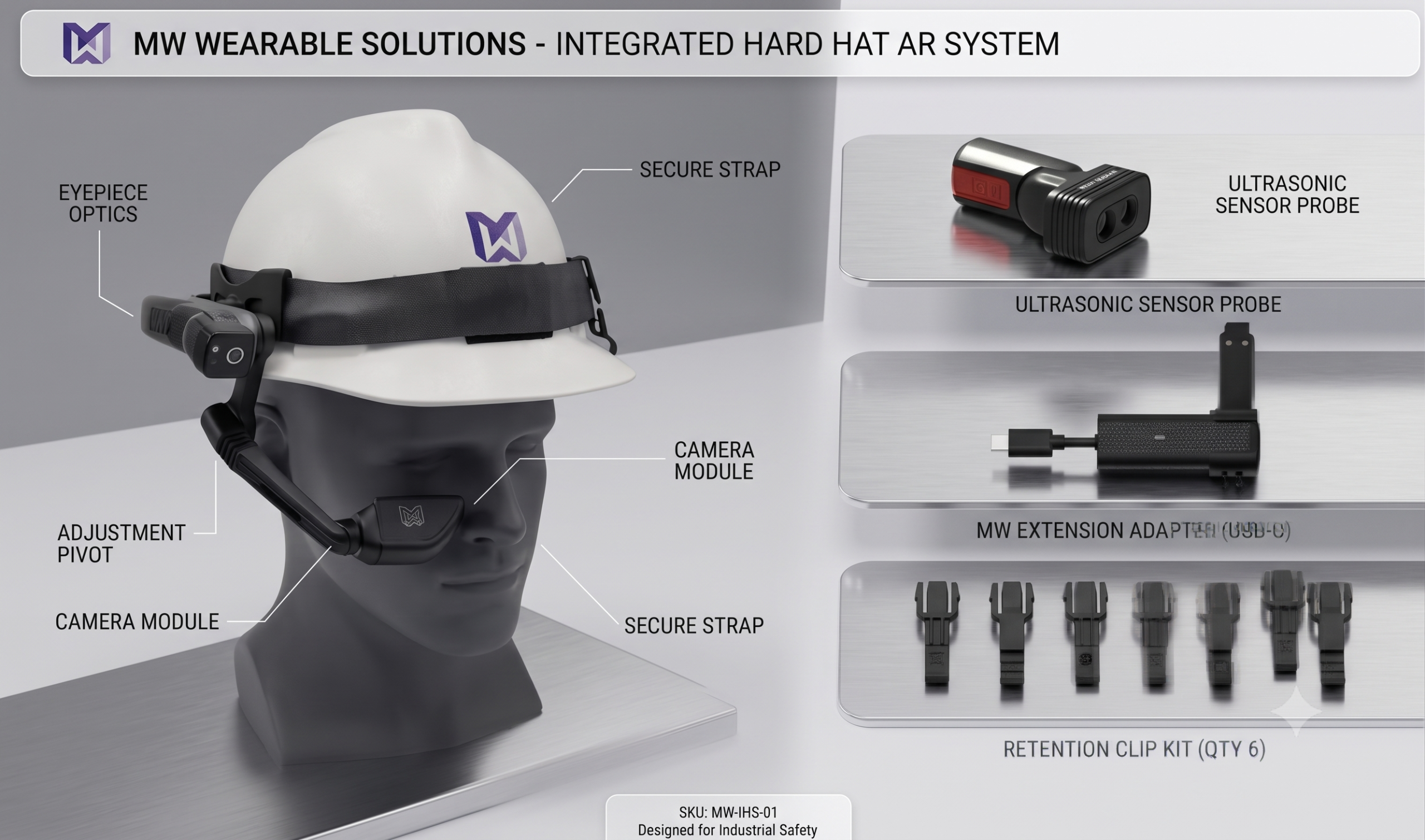 RealWear XR Accessories — mounts, clips, batteries
