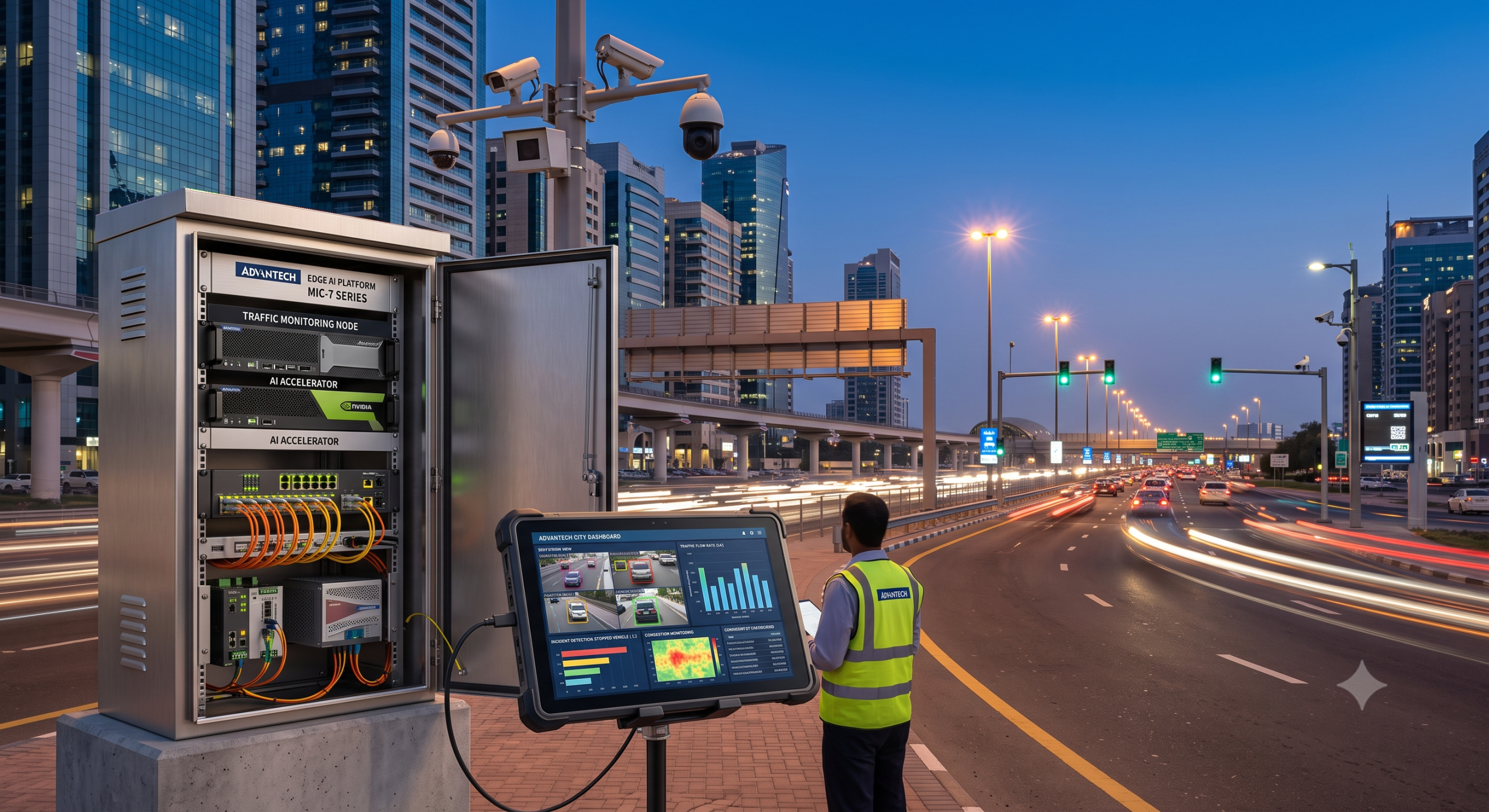 Advantech edge AI for smart city infrastructure