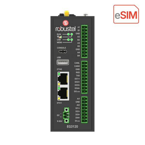 Robustel EG3120e eSIM Edge Computing Gateway
